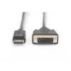 DIGITUS DisplayPort adaptérový kábel, DP - DVI (24+1) M/M, 2 m s uzamknutím, DP 1.1a CE čierny