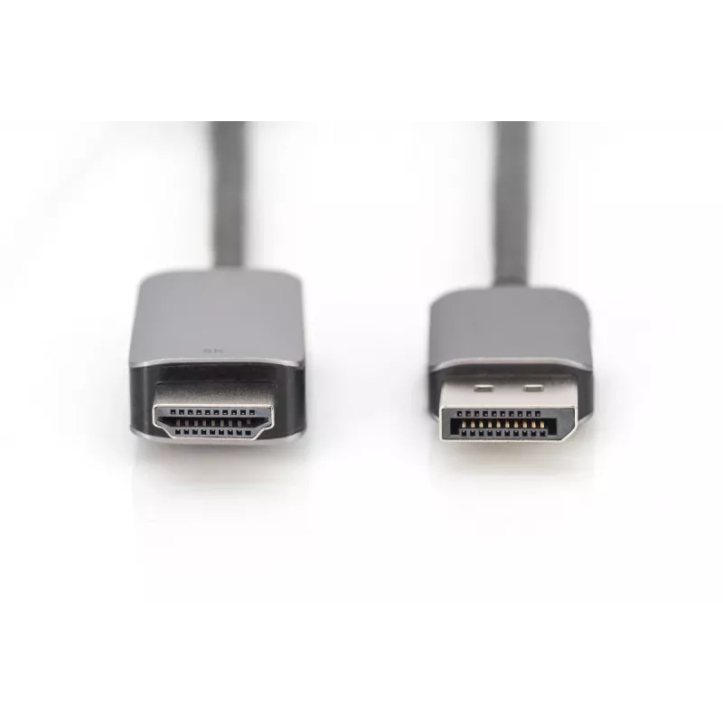Adaptérový kábel Digitus DB-340305-018-S z DisplayPort na HDMI typu A, 8K, 1,8 m, čierny