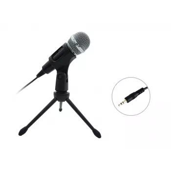 Equip Mini stolný mikrofón, -30 dB, 30 - 16000 Hz, 2200 Ω, káblový, 3,5 mm (1/8 palca)
