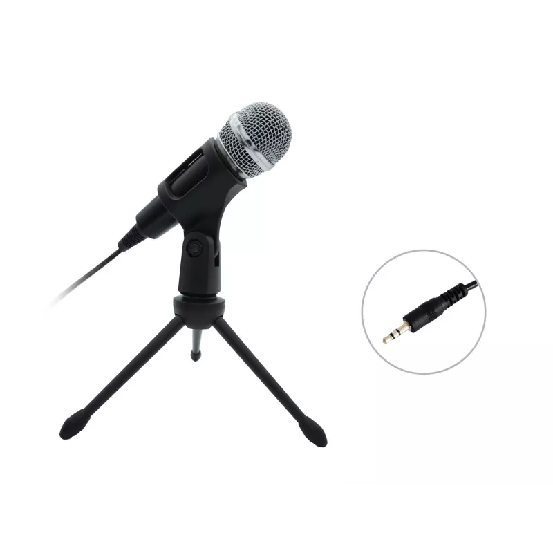 Equip Mini stolný mikrofón, -30 dB, 30 - 16000 Hz, 2200 Ω, káblový, 3,5 mm (1/8 palca)