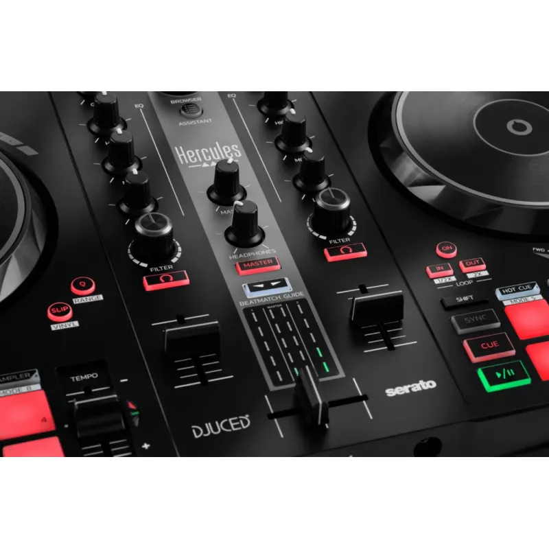 Hercules INPULSE 300 MK2 vinylový scratcher čierna, červená