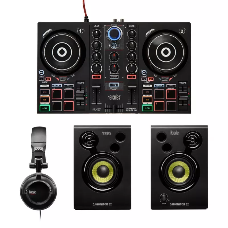 Hercules DJLearning Kit digitálny vinylový systém (DVS) scratcher čierna