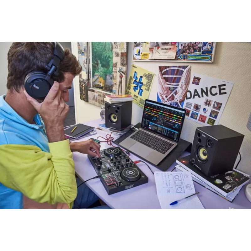 Hercules DJLearning Kit digitálny vinylový systém (DVS) scratcher čierna