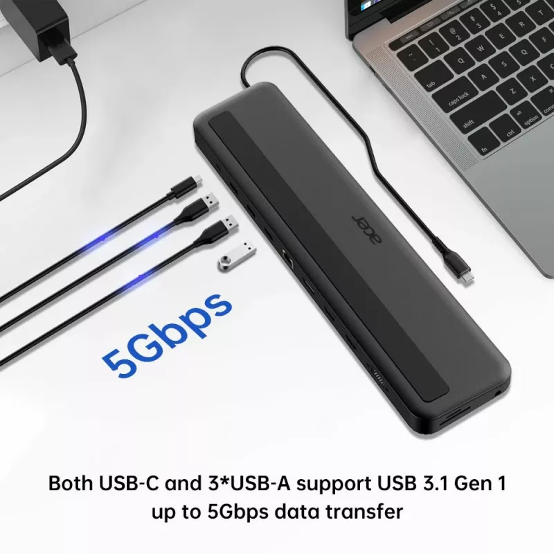 Acer 13-in-1 Type-C Minidock Wired USB 3.2 Gen 1 čierna
