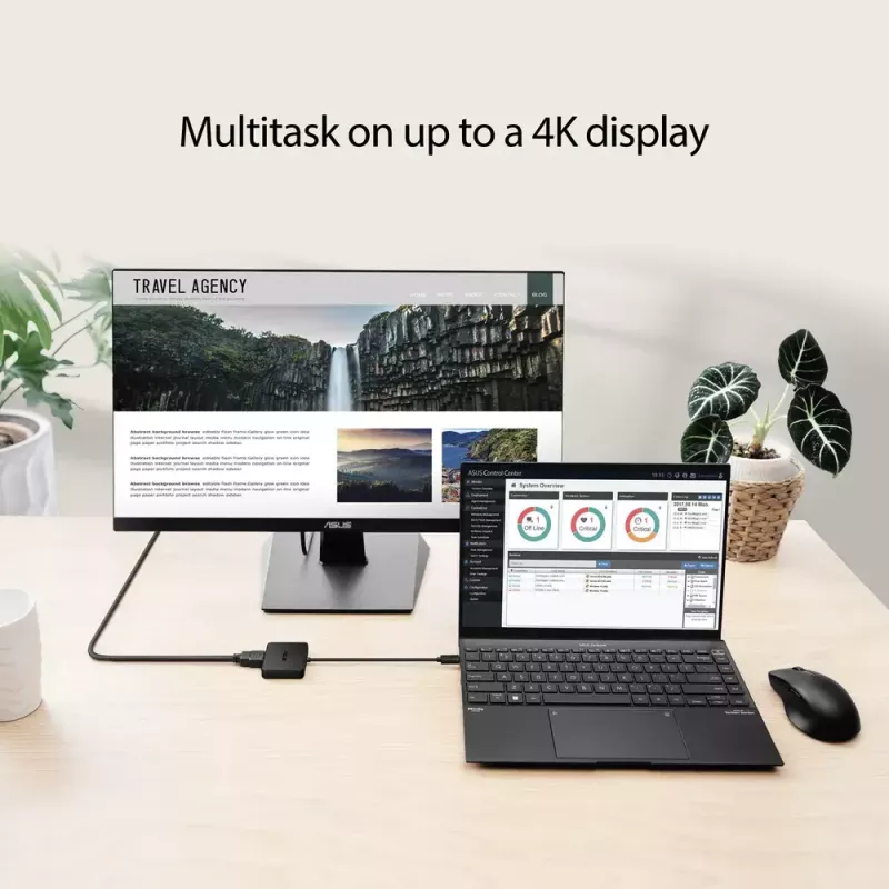 ASUS USB-C Mini Dock káblový USB 3.2 Gen 2 (3.1 Gen 2) Type-C čierna