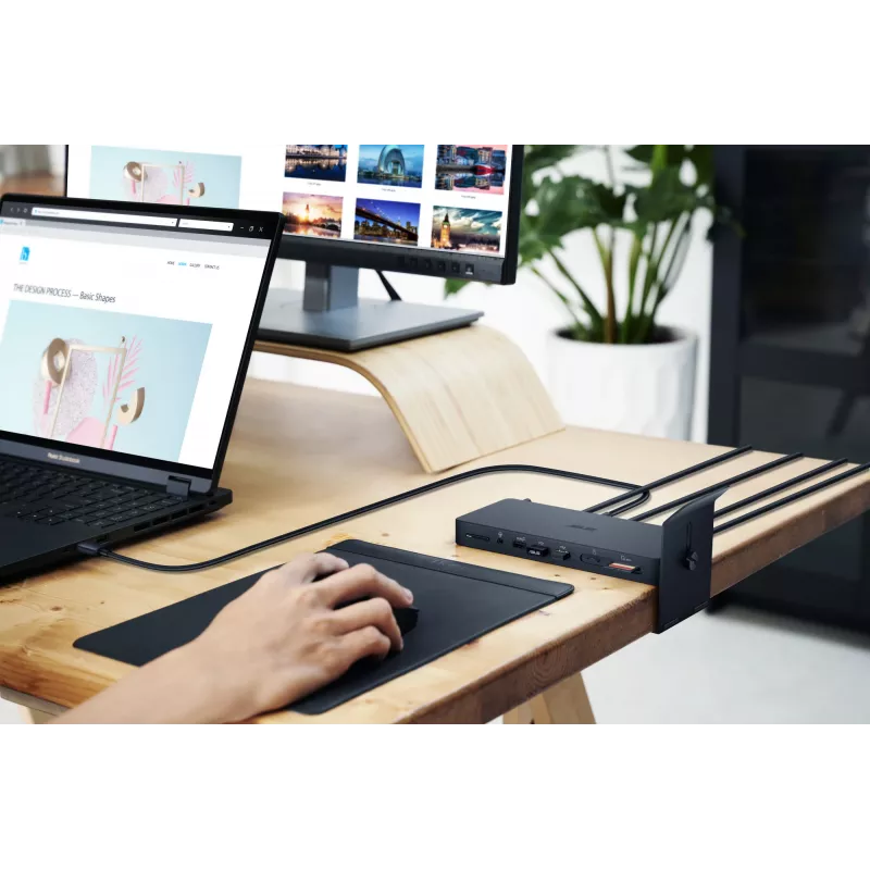Dokovacia stanica ASUS DC500 Thunderbolt 4 Triple 4K, 150W PD, 3 displeje, 2x HDMI 2.1, 2x USB-A, 2x USB2.0, RJ-45, MicroSD