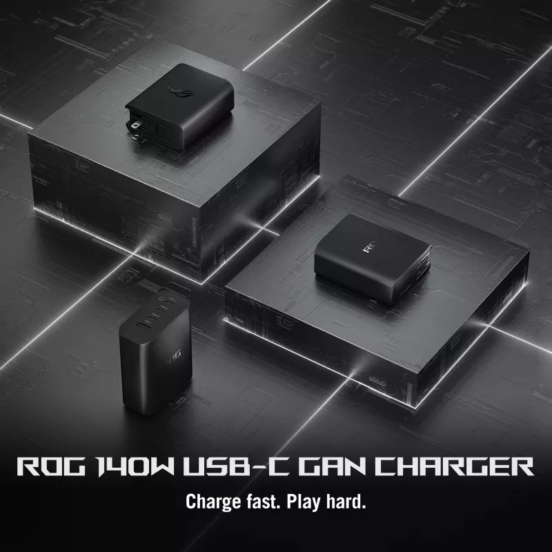 ASUS ROG 140W USB-C GaN univerzálna čierna AC rýchle nabíjanie interiér
