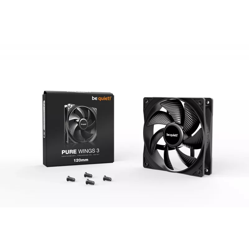 be quiet Pure Wings 3 120mm počítačový ventilátor skrine 12 cm čierny 1 kus
