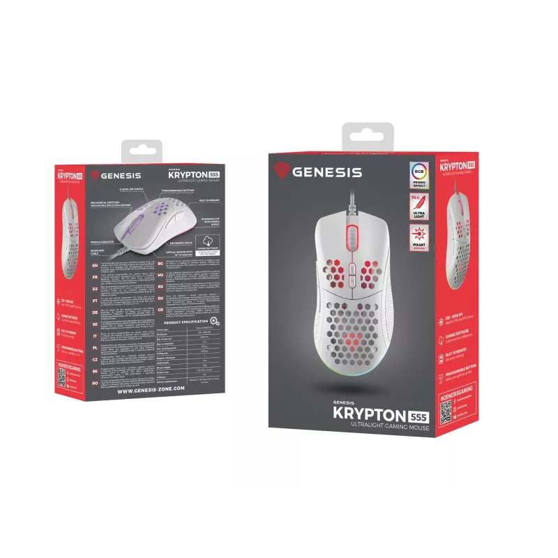 GENESIS Krypton 555 myš herná pravá USB Type-A optická 8000 DPI