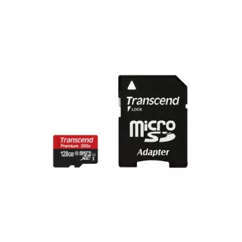 TRANSCEND 128GB Micro SDHC Class 10 UHS-1 s adaptérom