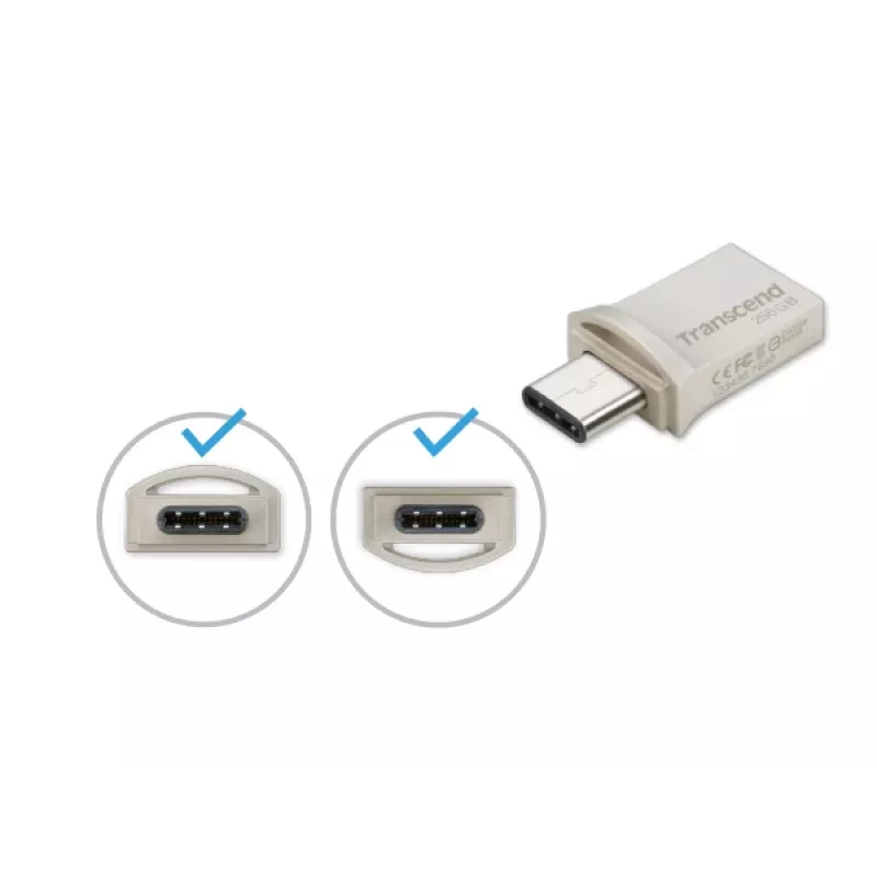 TRANSCEND Jetflash 890 - 256GB USB kľúč - USB 3.1 / typ C
