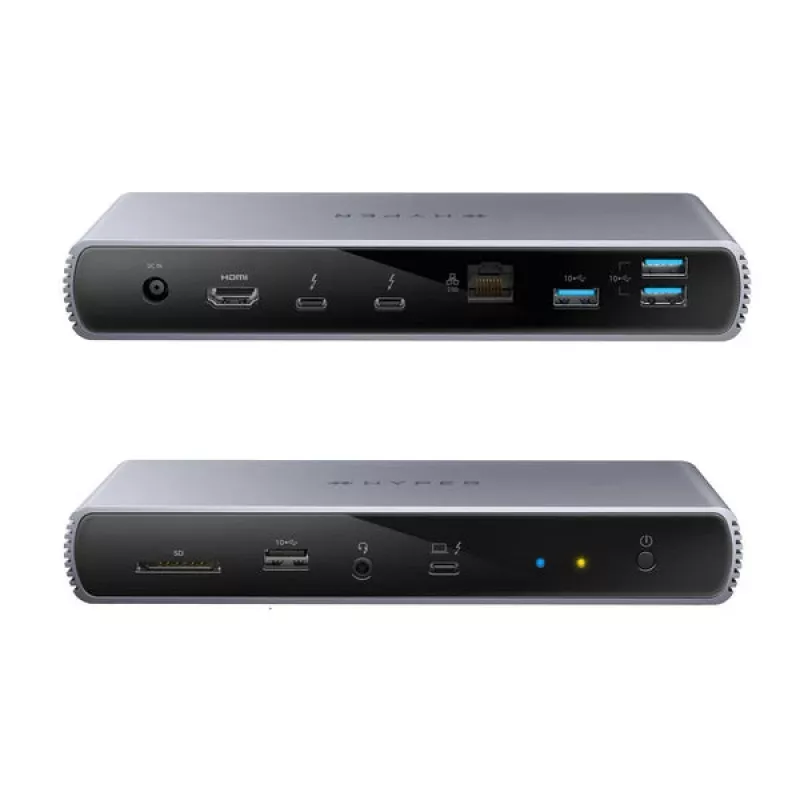 Targus HDTB4D-EUZ dokovacia stanica/replikátor portov na notebook Thunderbolt 4 sivá