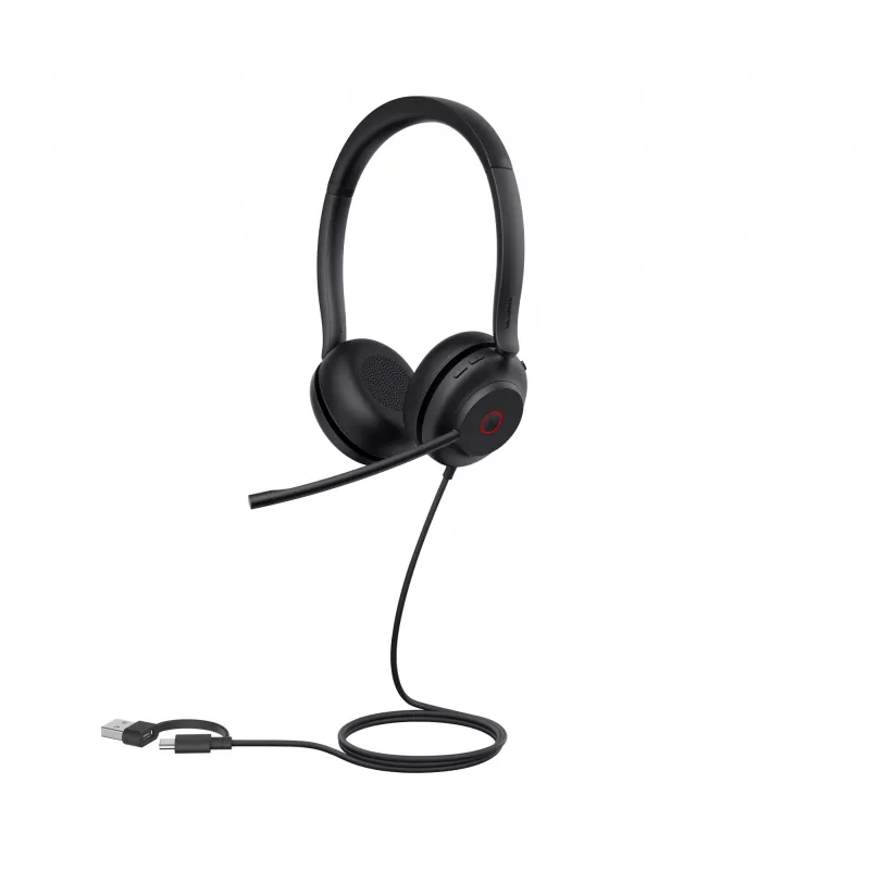 Yealink UH35 Dual UC USB-C/A headset, káblový, 20 - 20000 Hz, hovory/hudba, 139,5 g, headset, čierna