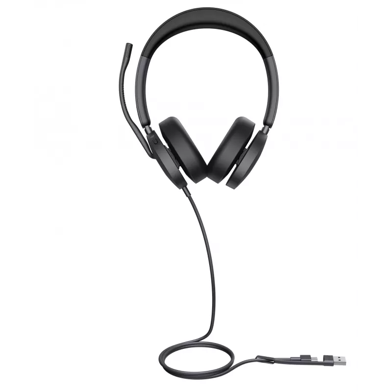 Yealink UH48 Dual Teams USB-C/A headset, káblový, hovory/hudba, 20–20000 Hz, 169 g, headset, čierna