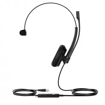 Yealink UH34 Lite Mono Teams headset, káblový, 20 - 20000 Hz, kancelária/call centrum, 84 g, headset, čierna