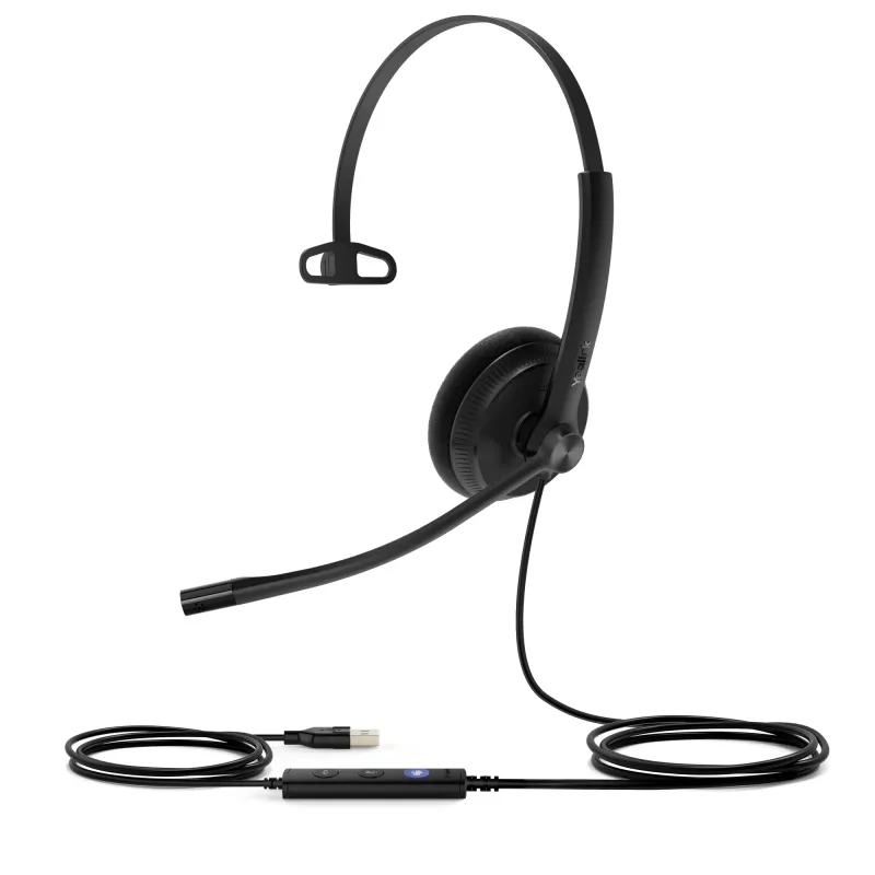 Yealink UH34 Lite Mono Teams headset, káblový, 20 - 20000 Hz, kancelária/call centrum, 84 g, headset, čierna