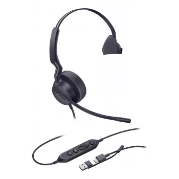 Yealink UH42 Mono Teams USB-C/A headset, káblový, hovory/hudba, 20 - 20000 Hz, 116 g, headset, čierna