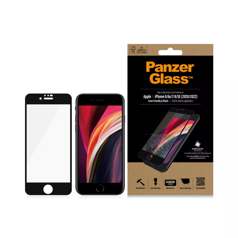 PanzerGlass® ochrana displeja iPhone 8 | 7 | 6s | 6 | SE (2020/2022) | Edge-to-Edge