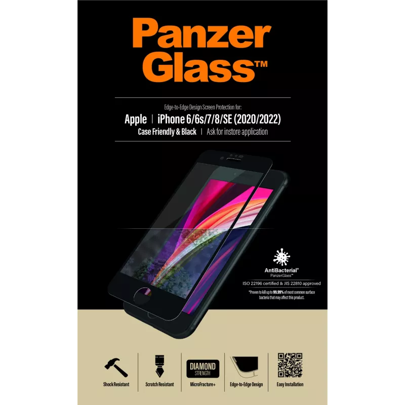 PanzerGlass® ochrana displeja iPhone 8 | 7 | 6s | 6 | SE (2020/2022) | Edge-to-Edge