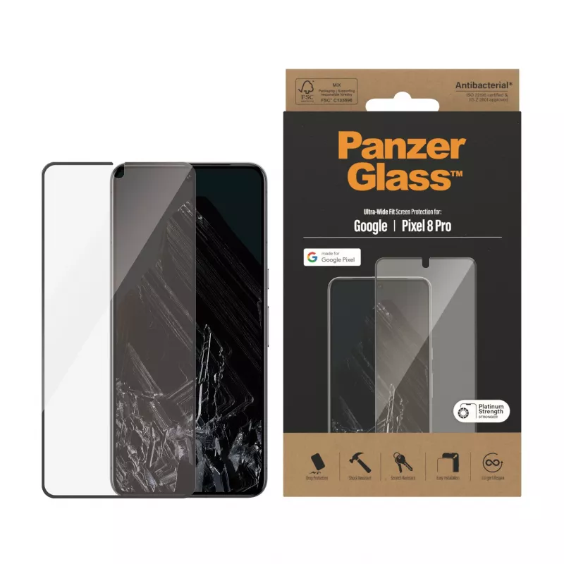 PanzerGlass® ochrana obrazovky Google Pixel 8 Pro | Ultra-Wide Fit