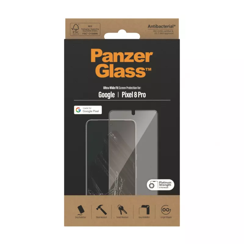 PanzerGlass® ochrana obrazovky Google Pixel 8 Pro | Ultra-Wide Fit