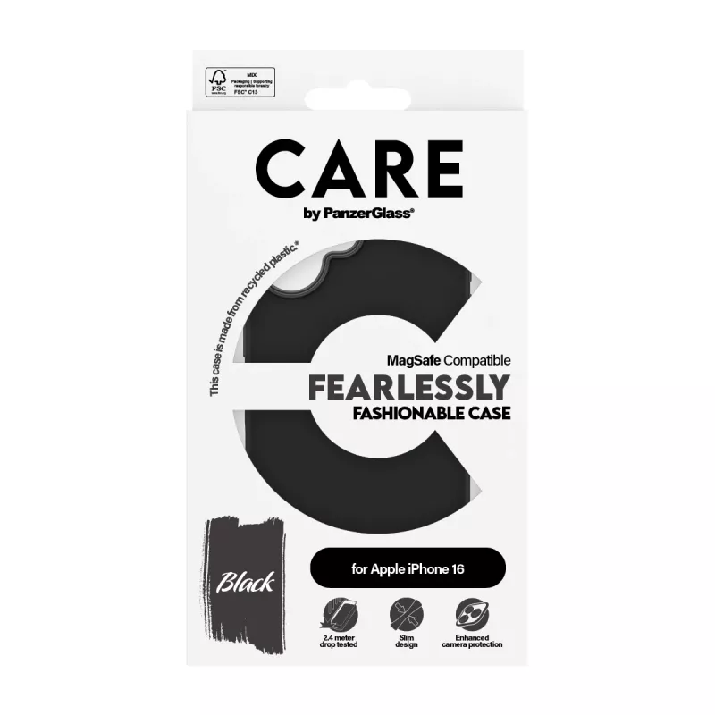 PanzerGlass CARE™ by ® puzdro čierne s MagSafe iPhone 16