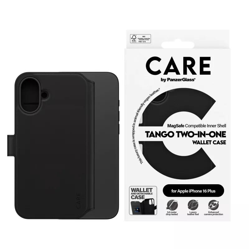 PanzerGlass CARE™ by ® Tango 2-in-1 puzdro s peňaženkou a MagSafe iPhone 16 Plus