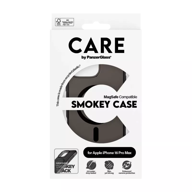 PanzerGlass CARE™ by ® Urban Combat puzdro Smokey s čiernym MagSafe iPhone 16 Pro Max