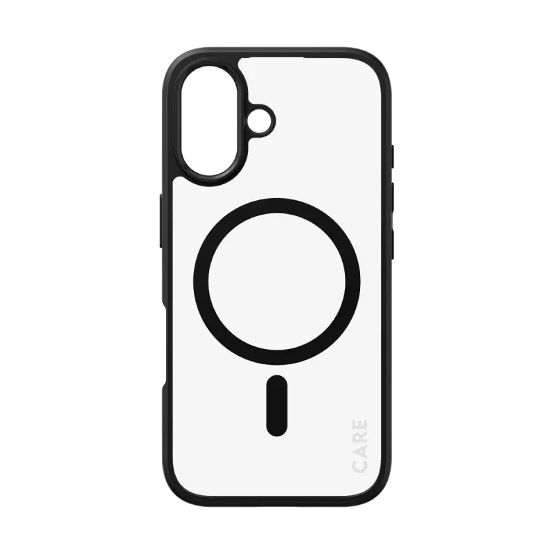 PanzerGlass CARE™ by ® Urban Combat puzdro transparentné s čiernym rámom a MagSafe iPhone 16