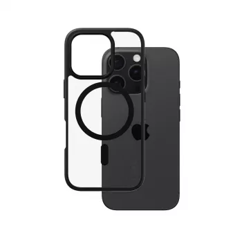 PanzerGlass CARE™ by ® Urban Combat puzdro transparentné s čiernym rámom a MagSafe iPhone 16 Pro