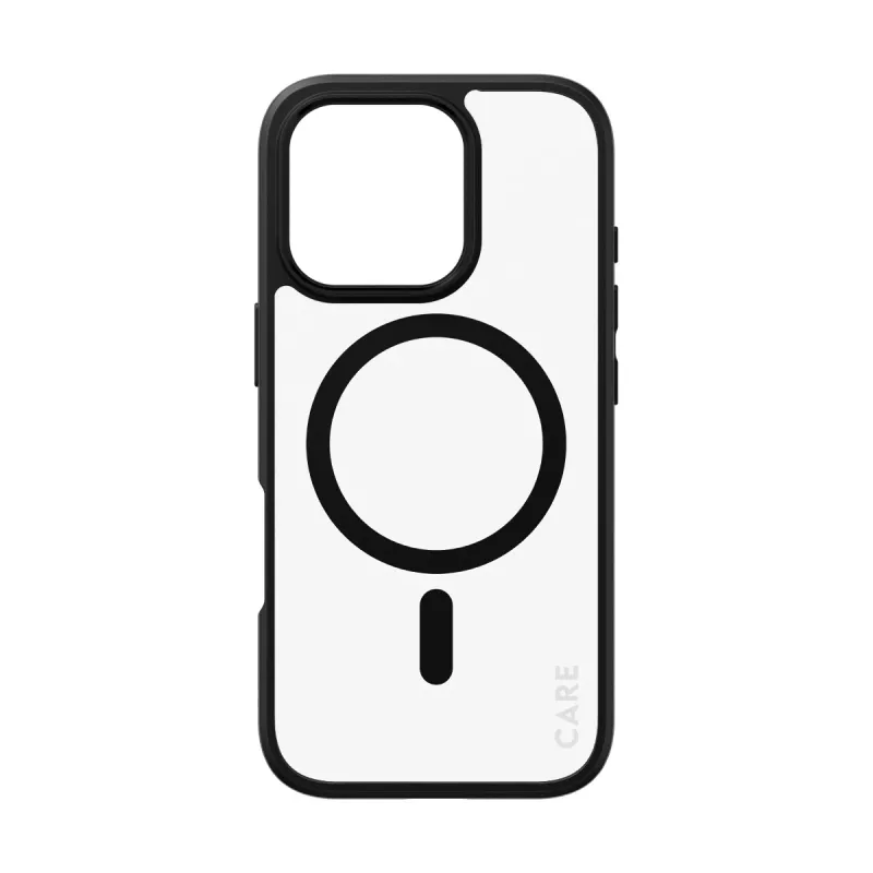 PanzerGlass CARE™ by ® Urban Combat puzdro transparentné s čiernym rámom a MagSafe iPhone 16 Pro