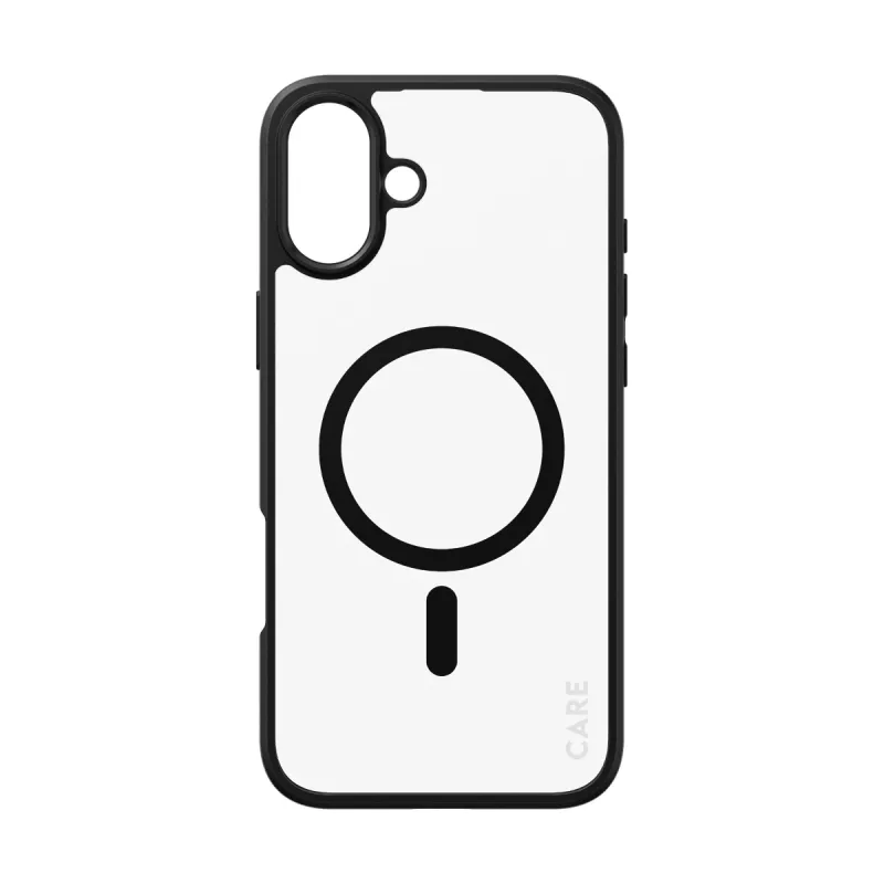 PanzerGlass CARE™ by ® Urban Combat puzdro transparentné s čiernym rámom a MagSafe pre iPhone 16 Plus