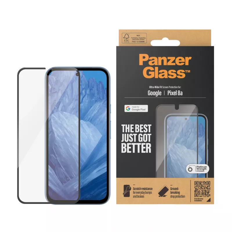PanzerGlass® ochranná fólia displeja Google Pixel 8a | Ultra-Wide Fit