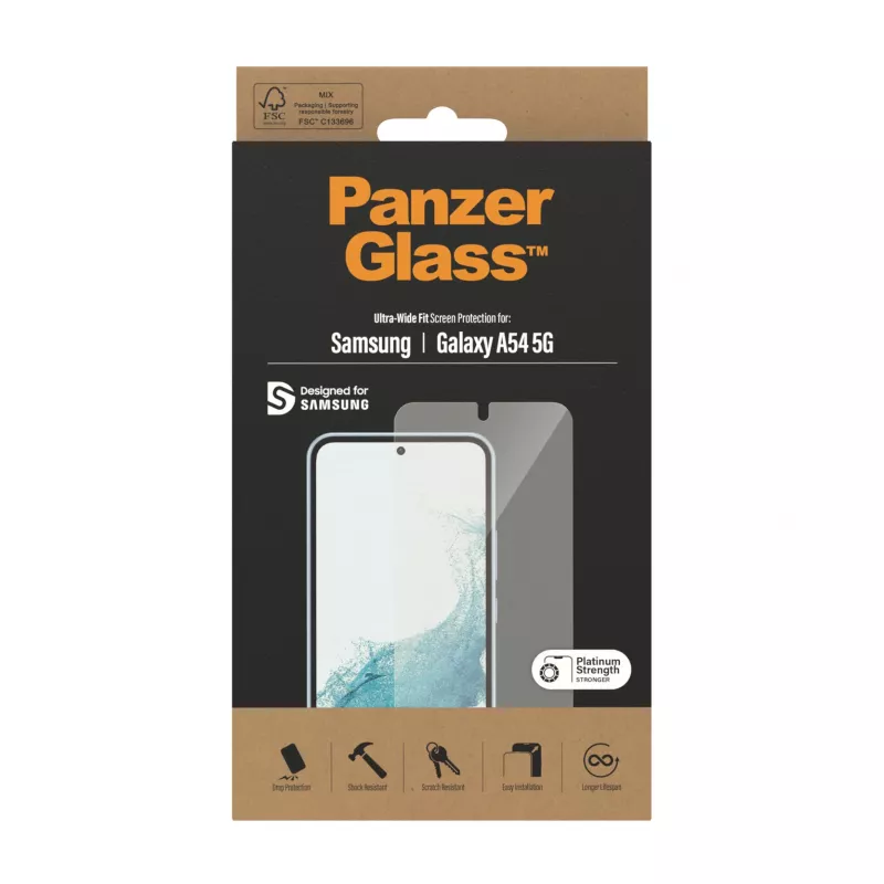 PanzerGlass ® ochranná fólia displeja Samsung Galaxy A54 5G | Ultra-Wide Fit