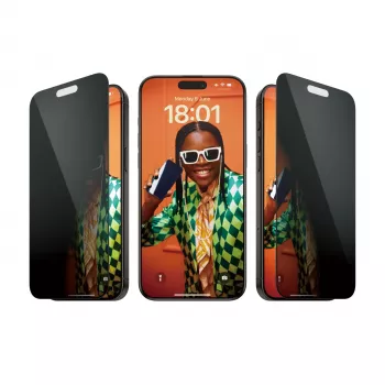 PanzerGlass ® ochrana súkromia displeja iPhone 15 Pro Max | Ultra-Wide Fit s EasyAligner