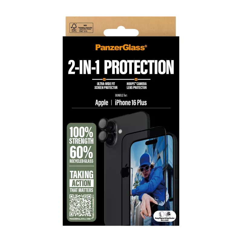 PanzerGlass 2-in-1 Bundle iPhone '24 6,7 palca B2863+1283
