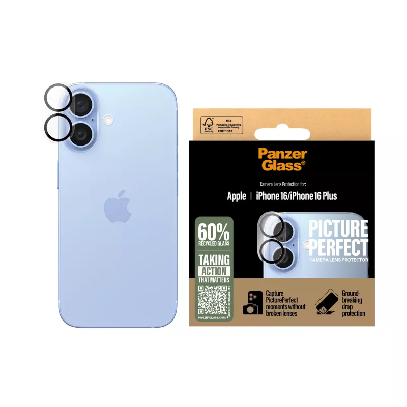 PanzerGlass ® PicturePerfect ochrana objektívu fotoaparátu iPhone 16 | 16 Plus