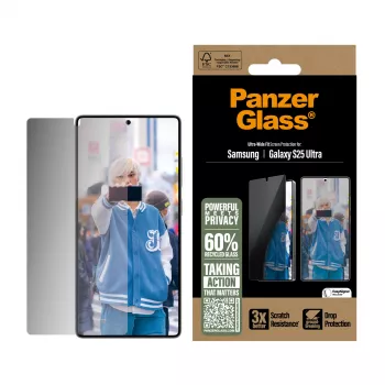 PanzerGlass ® ochranná fólia displeja proti zvedavým pohľadom Samsung Galaxy S25 Ultra | Ultra-Wide Fit