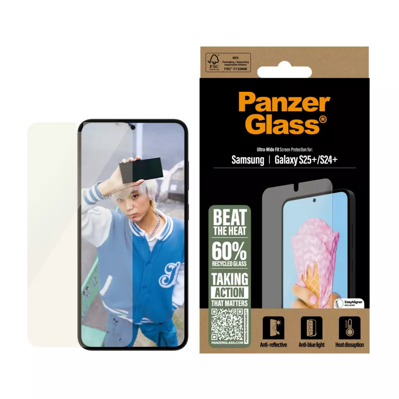 PanzerGlass ® All-in-One ochranná fólia displeja Samsung Galaxy S25+ | S24+ | Ultra Wide Fit