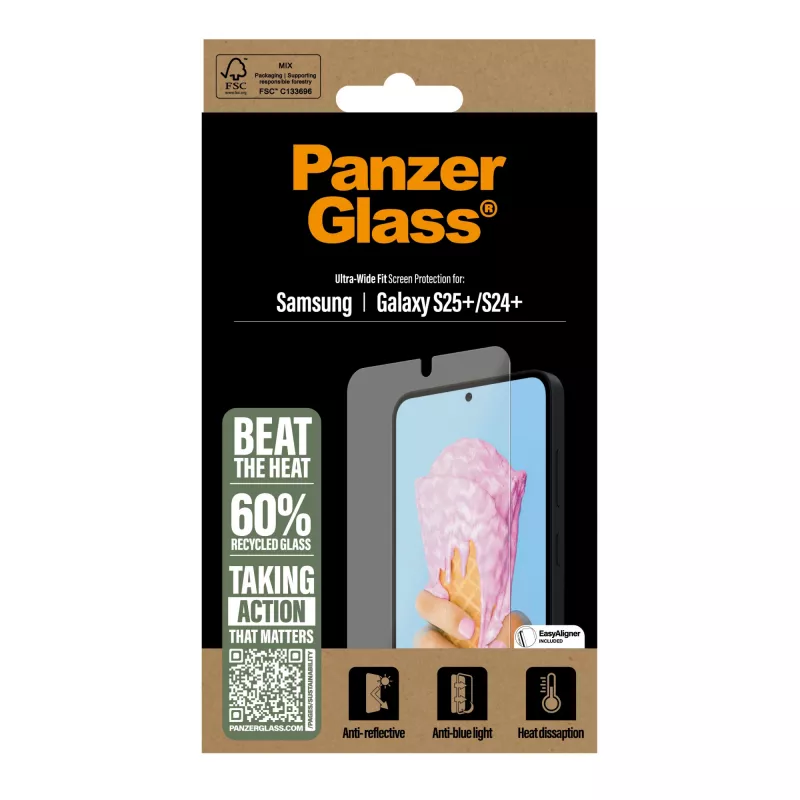 PanzerGlass ® All-in-One ochranná fólia displeja Samsung Galaxy S25+ | S24+ | Ultra Wide Fit