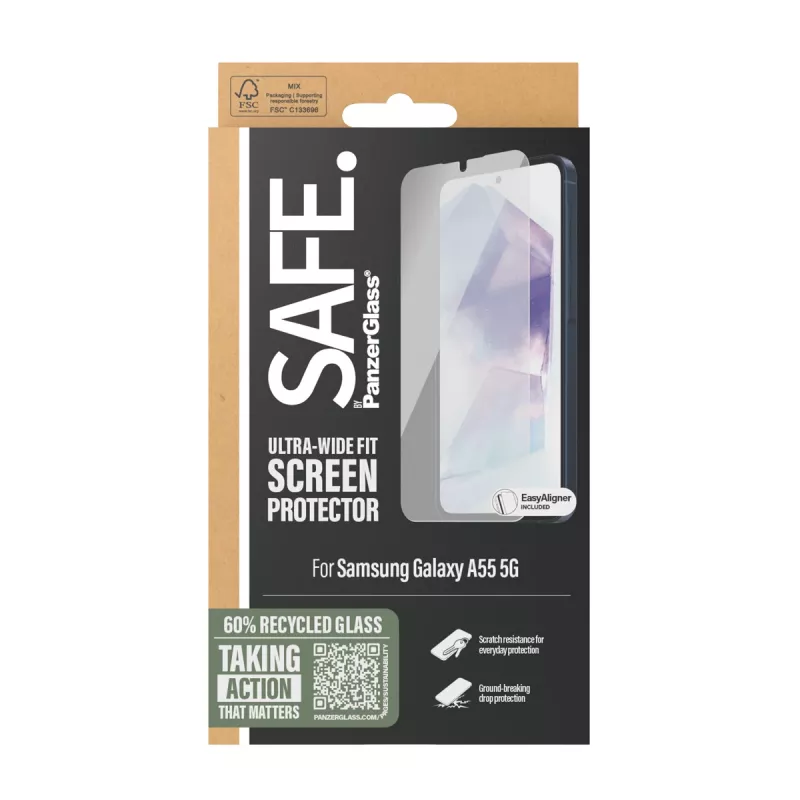 PanzerGlass SAFE. by ® ochrana displeja Samsung Galaxy A55 5G | Ultra-Wide Fit s EasyAligner
