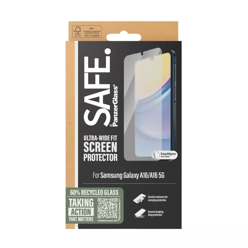 PanzerGlass SAFE. by ® ochrana displeja Samsung Galaxy A16 | A16 5G | Ultra-Wide Fit