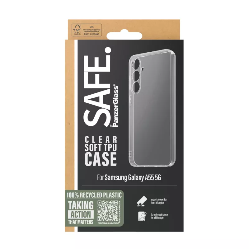 PanzerGlass SAFE. by ® TPU puzdro Samsung Galaxy A55 5G | transparentné
