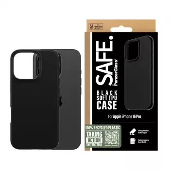 PanzerGlass SAFE. by ® TPU puzdro čierna iPhone 16 Pro, kryt, Apple, Apple - iPhone 16 Pro, čierna