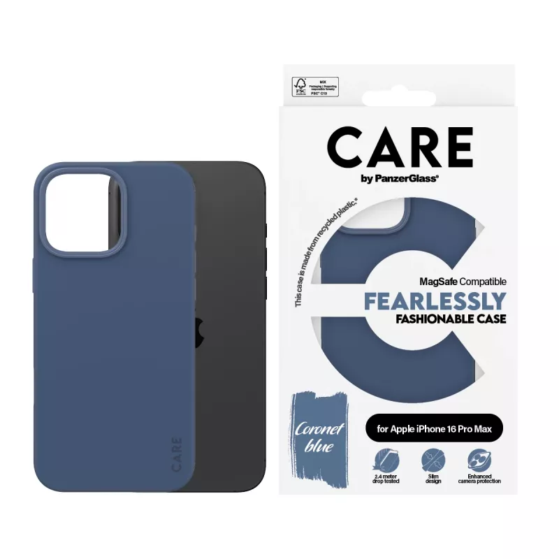 PanzerGlass CARE Fashionable puzdro na iPhone 16 Pro Max 6,9 palca, s MagSafe, modré