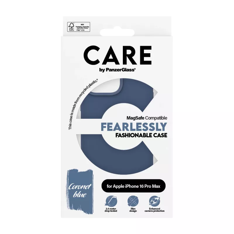 PanzerGlass CARE Fashionable puzdro na iPhone 16 Pro Max 6,9 palca, s MagSafe, modré