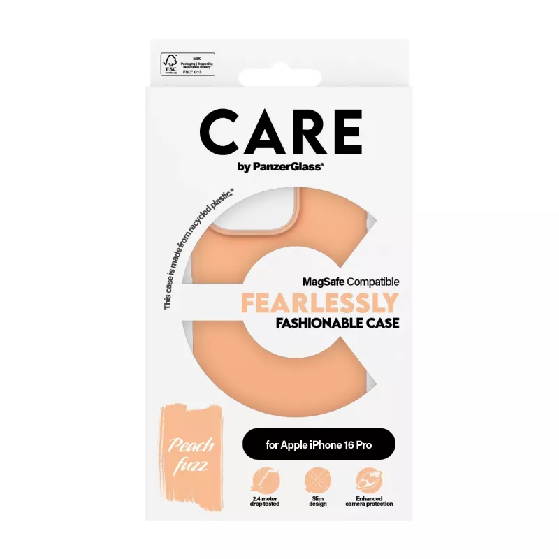 PanzerGlass CARE™ by ® puzdro Peachy s MagSafe iPhone 16 Pro