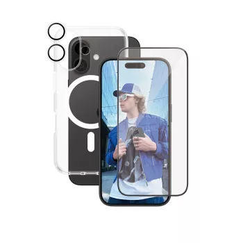 PanzerGlass ® | CARE by ® Flagship 3-in-1 balenie iPhone 16