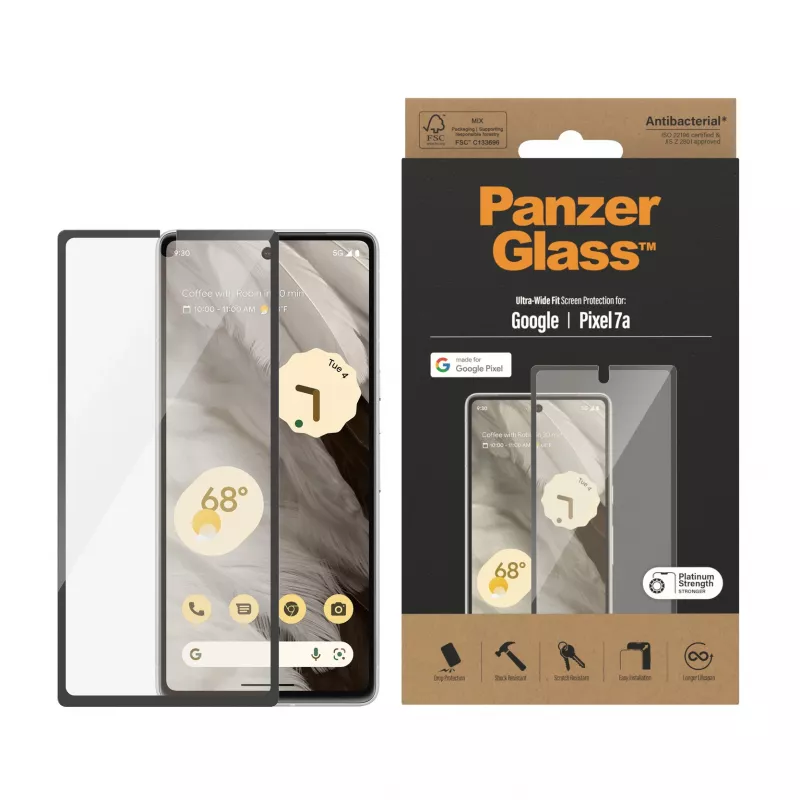 PanzerGlass® ochrana displeja Google Pixel 7a | Ultra Wide Fit