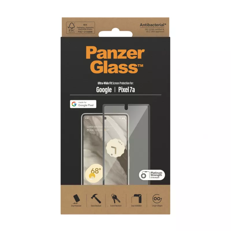 PanzerGlass® ochrana displeja Google Pixel 7a | Ultra Wide Fit